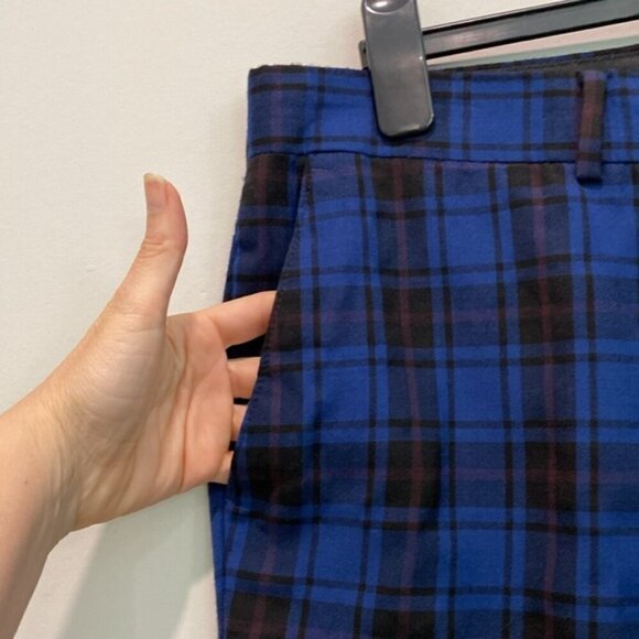 Haight and Ashbury blue plaid Shorts Size 38 - Picture 7 of 11